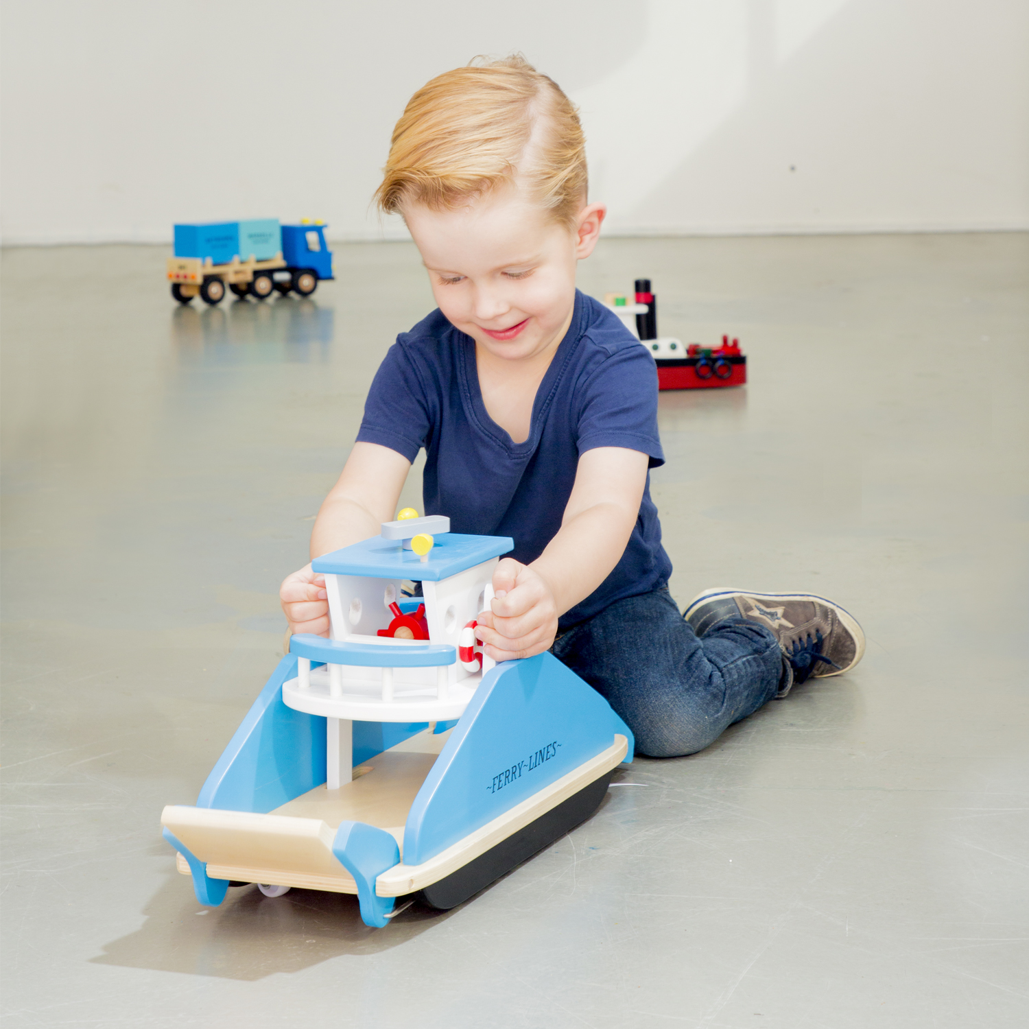 wooden ferry boat toy