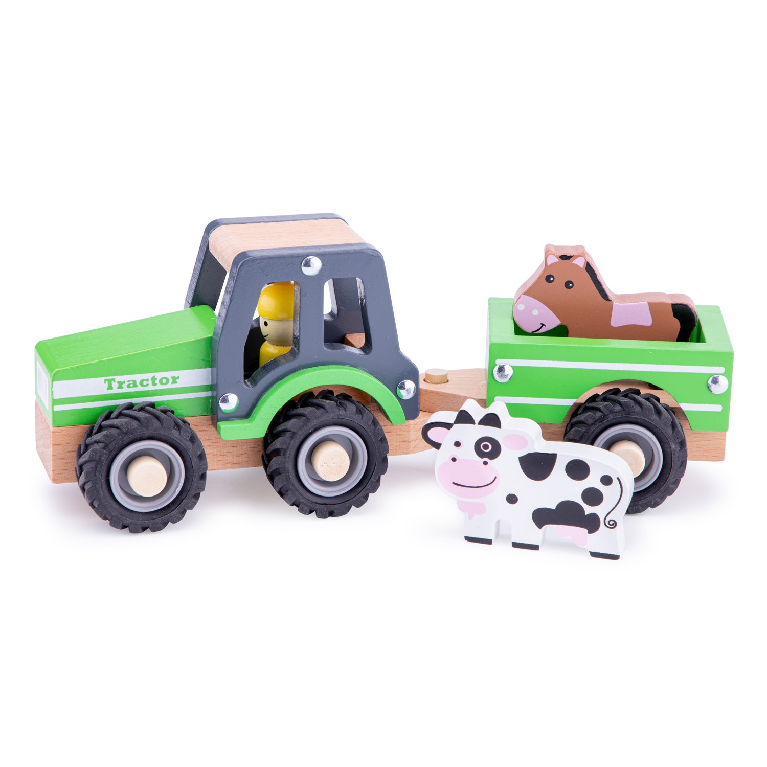 Matron Haven Frank Worthley New Classic Toys - Tractor with Trailer - Animals | New Classic Toys
