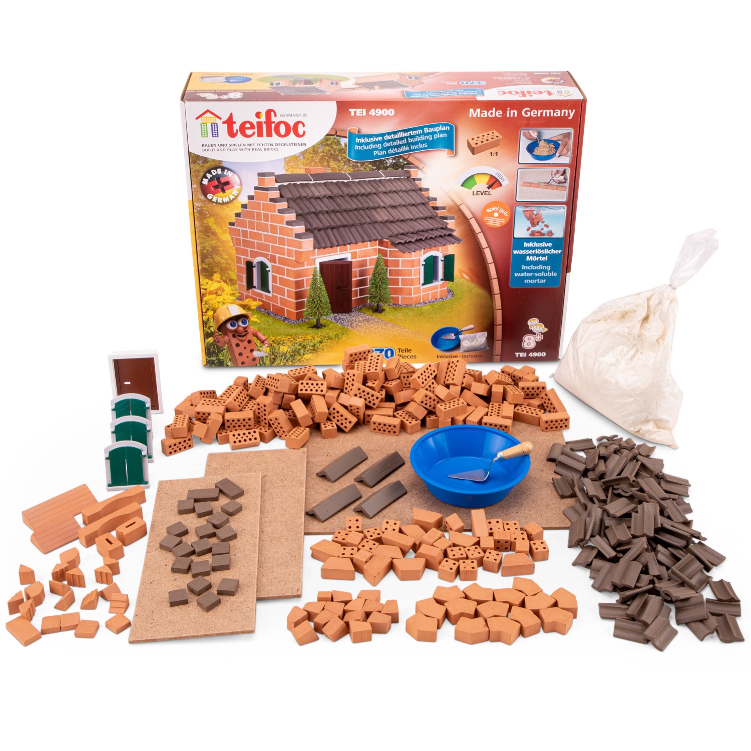 Teifoc 502 School Set Brick and Mortar Construction Kit Assortment